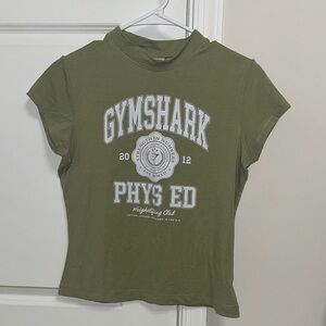 Gymshark Phys Ed Graphic Body Fit T-Shirt - Light Sage Green